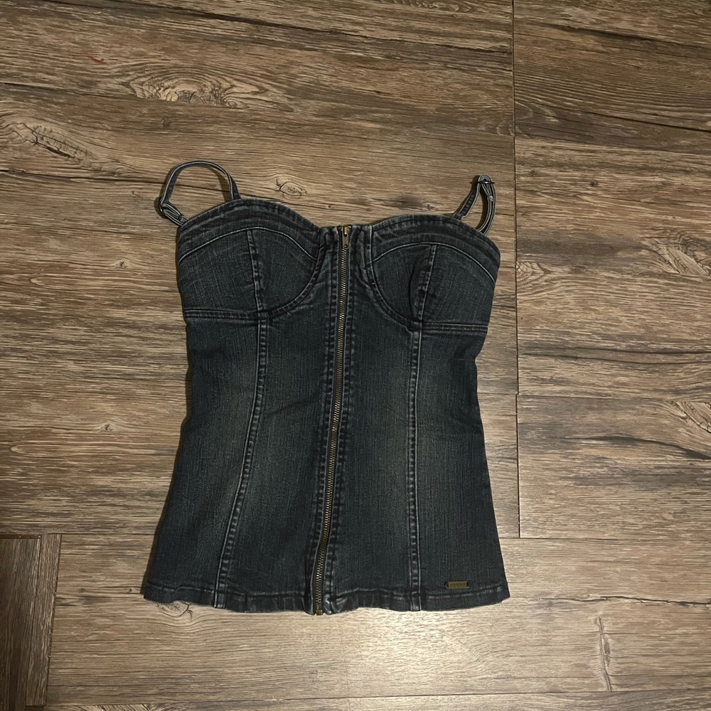 Guess Black Denim Vest
